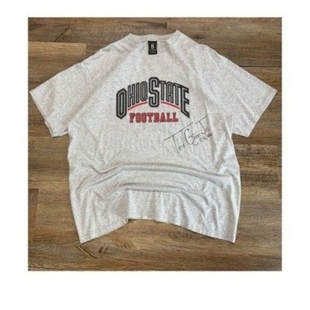 Ohio State Ted Ginn Jr Autographed Signed Football T Shirt Gear For Sports XL